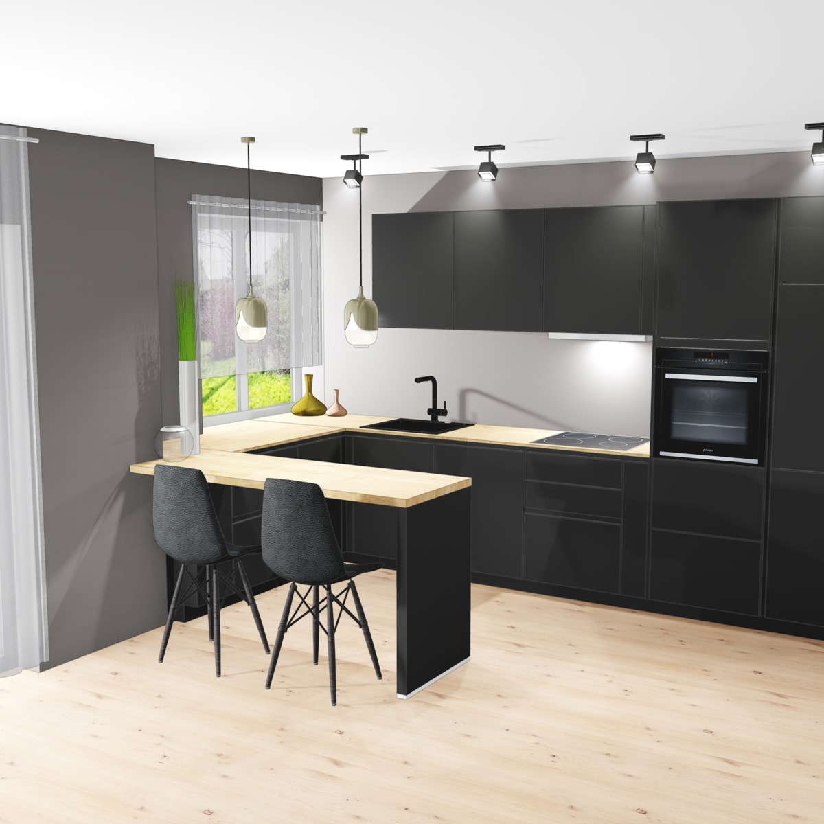 Kitchen planning for a small single flat